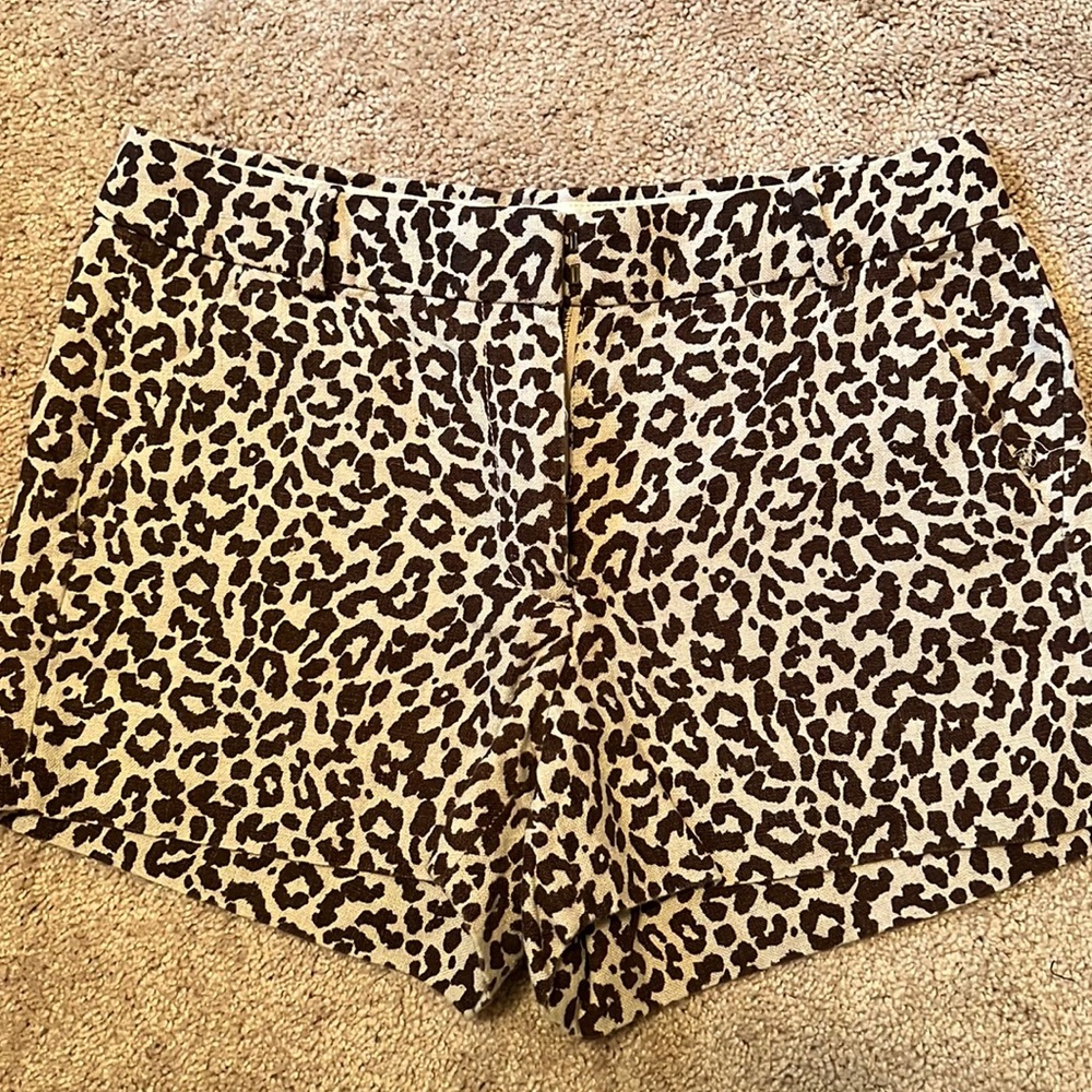 J. Crew leopard print shorts